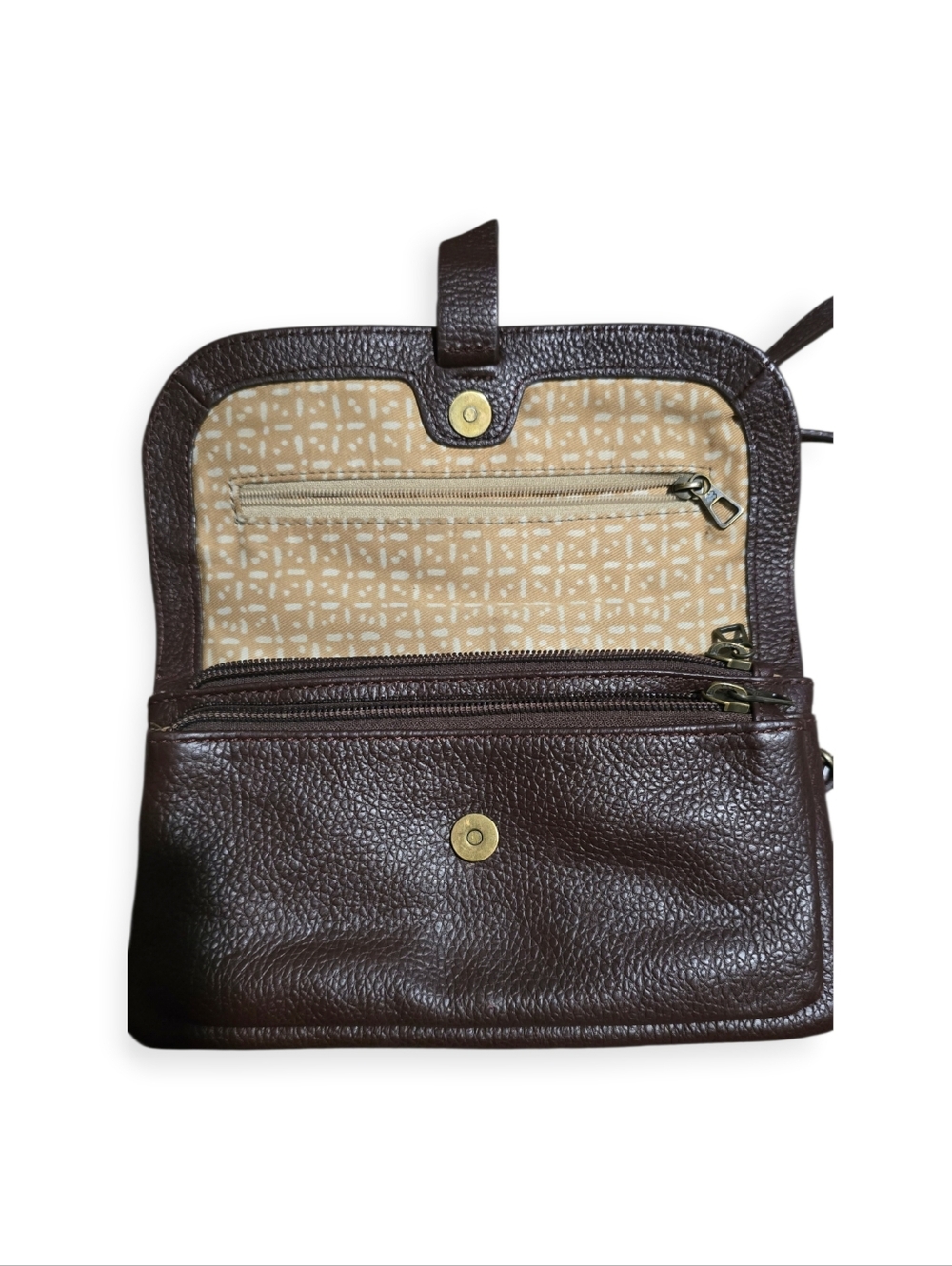 Lucky Brand bordeaux pebbled leather wallet crossbody - Picture 9 of 10